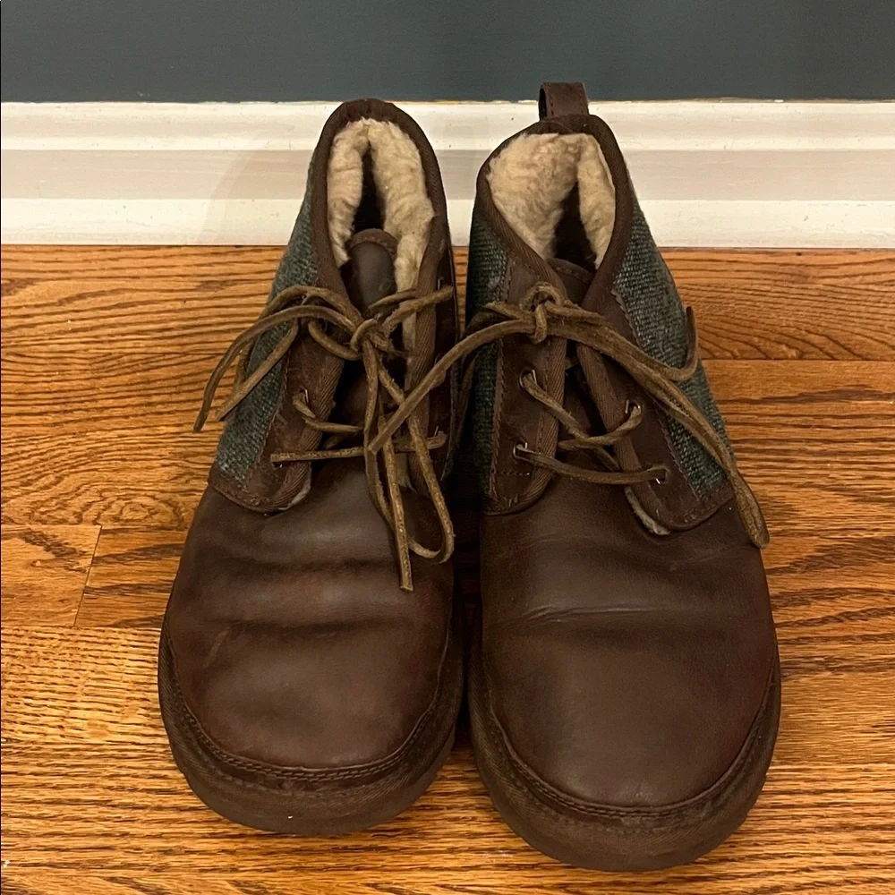 GUC UGG Neumel Woolrich Donegal Leather Sheepwool Chukka Boots